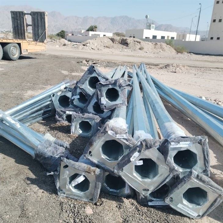 9m Double Arm Street Lamp Pole suppliers